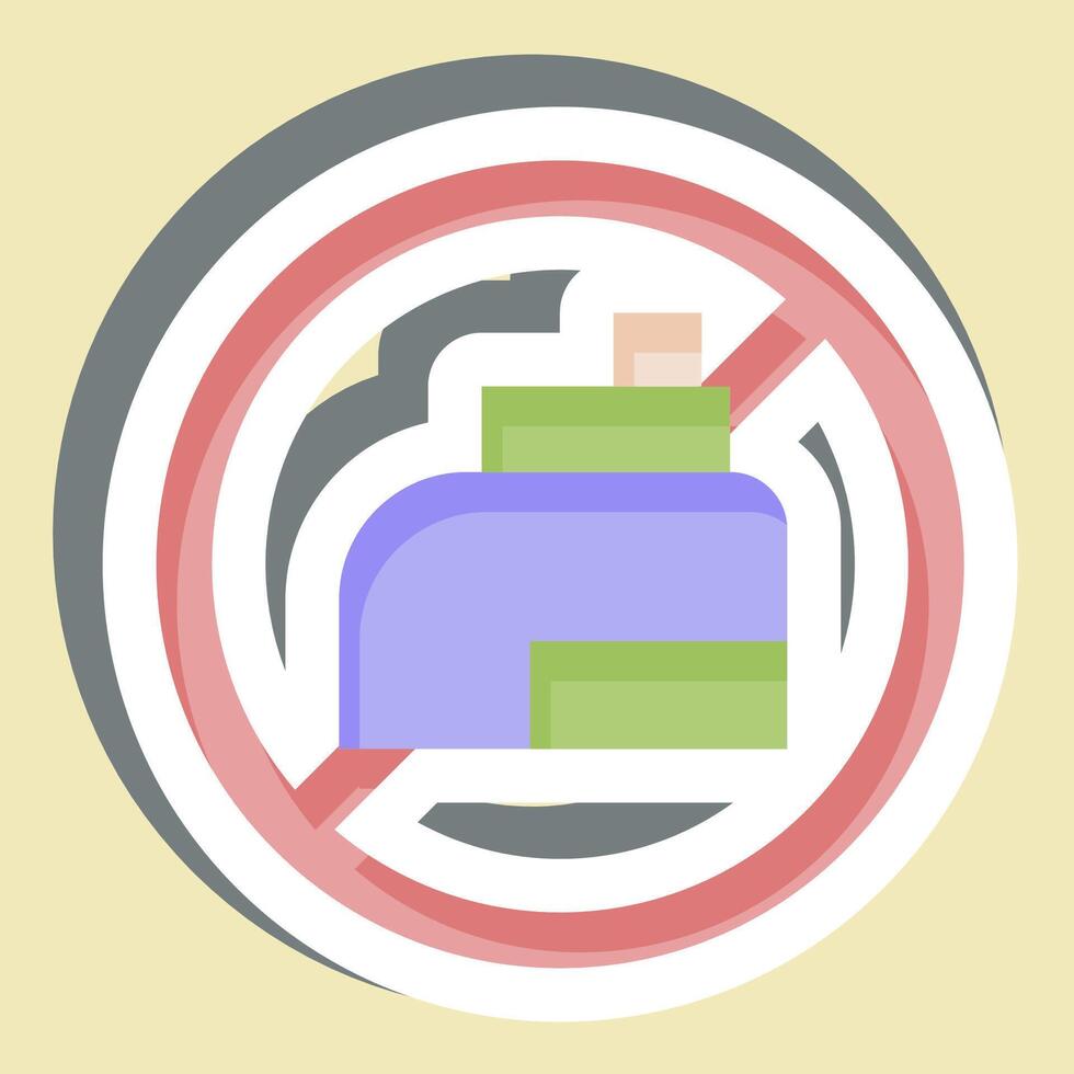 Sticker No Vaping. related to Vape symbol. design editable vector