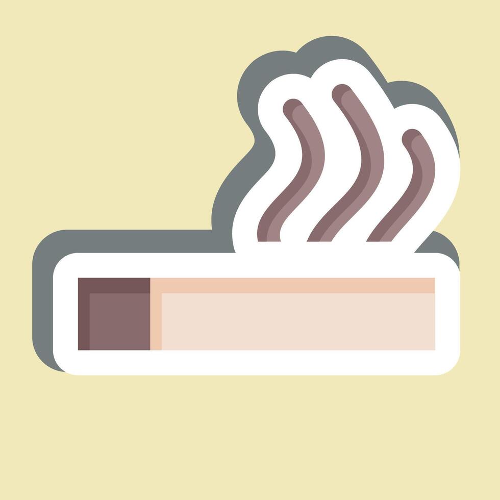 Sticker Cigarette. related to Smoking symbol. design editable vector