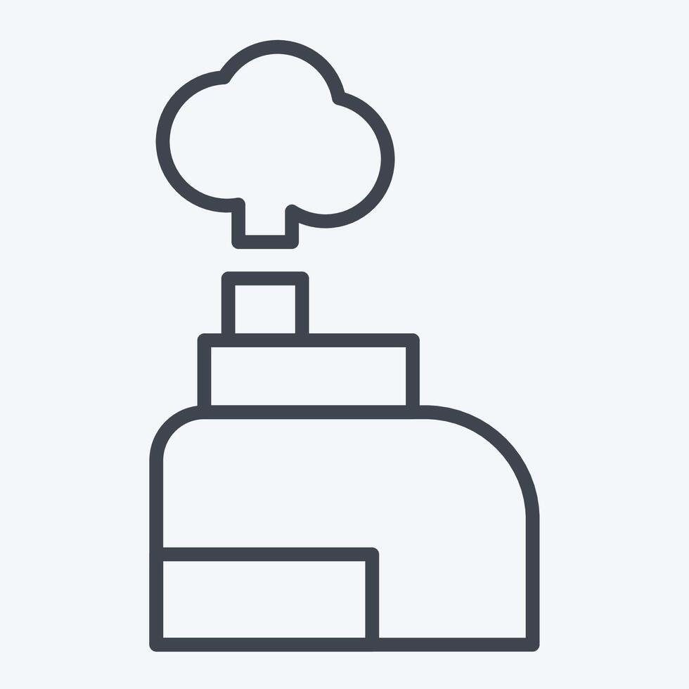 Icon Smoke. related to Vape symbol. line style. design editable vector
