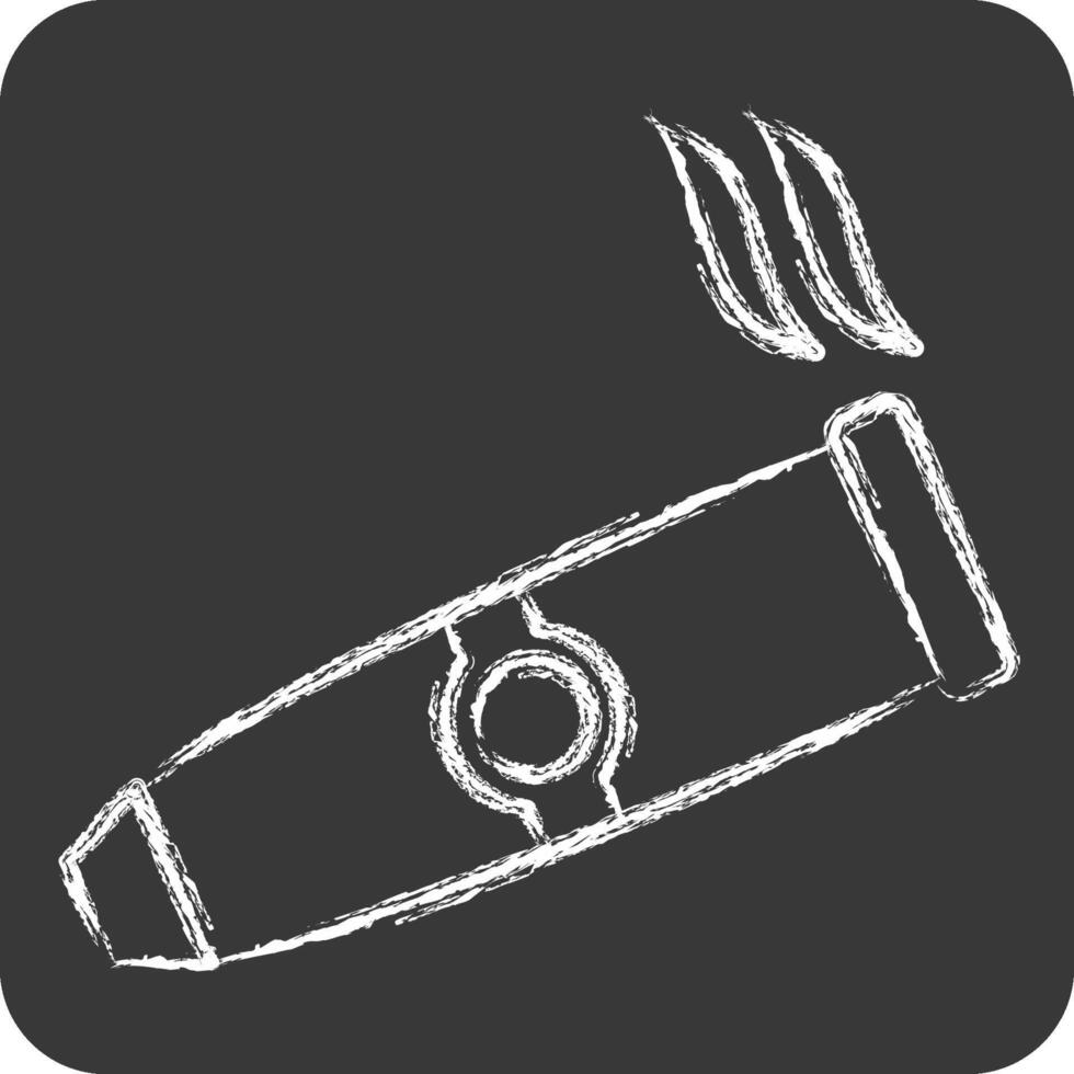 Icon Cigar. related to Smoking symbol. chalk Style. design editable vector