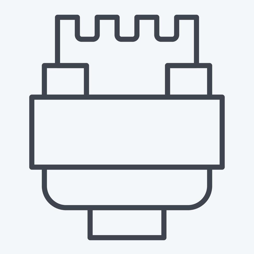 Icon Insulation. related to Vape symbol. line style. design editable vector