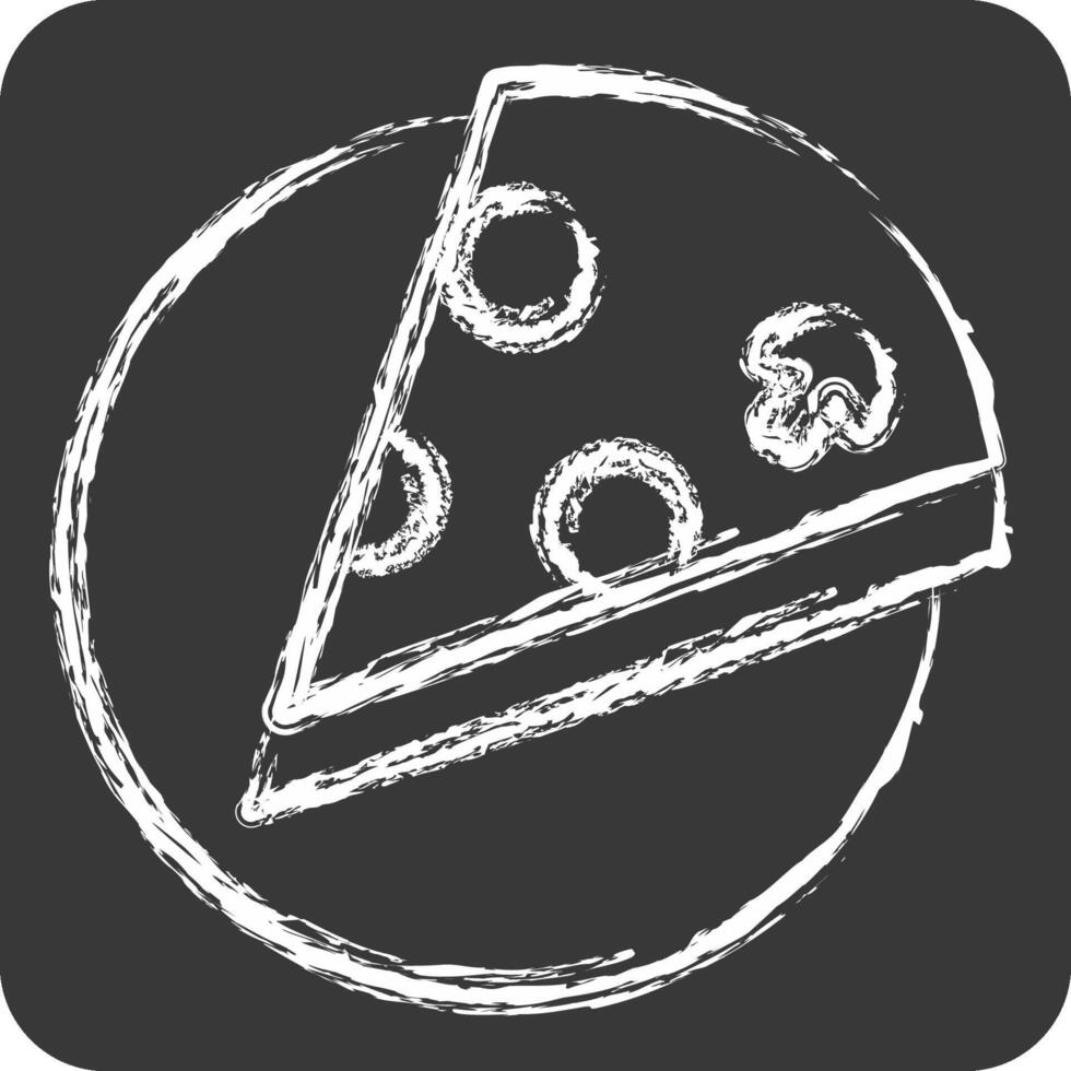 Icon Pizza. related to Restaurant symbol. chalk Style. design editable vector