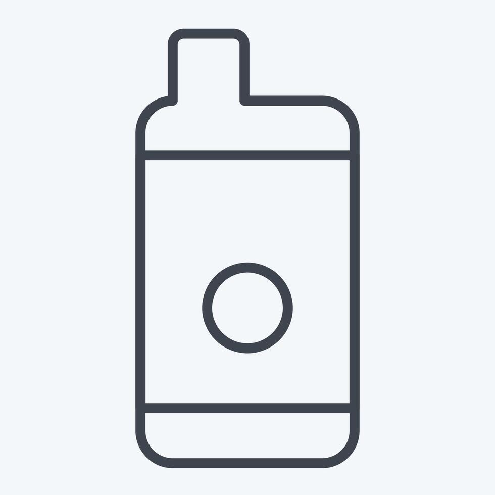Icon Disposable Vape. related to Vape symbol. line style. design editable vector
