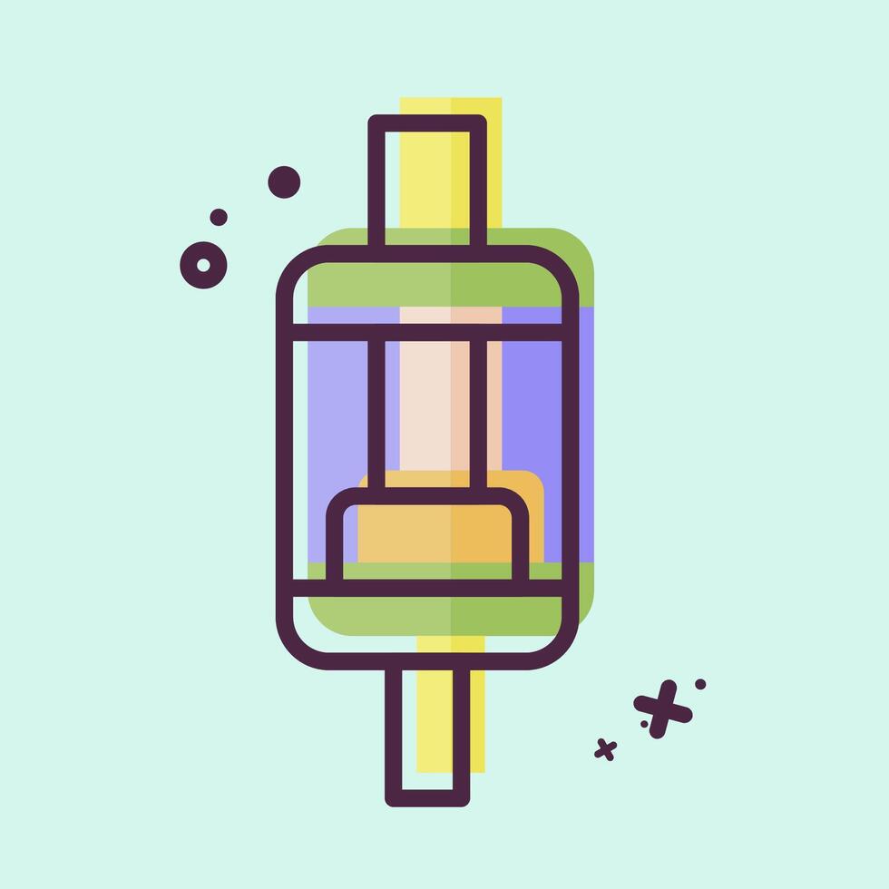 Icon Tank. related to Vape symbol. MBE style. design editable vector