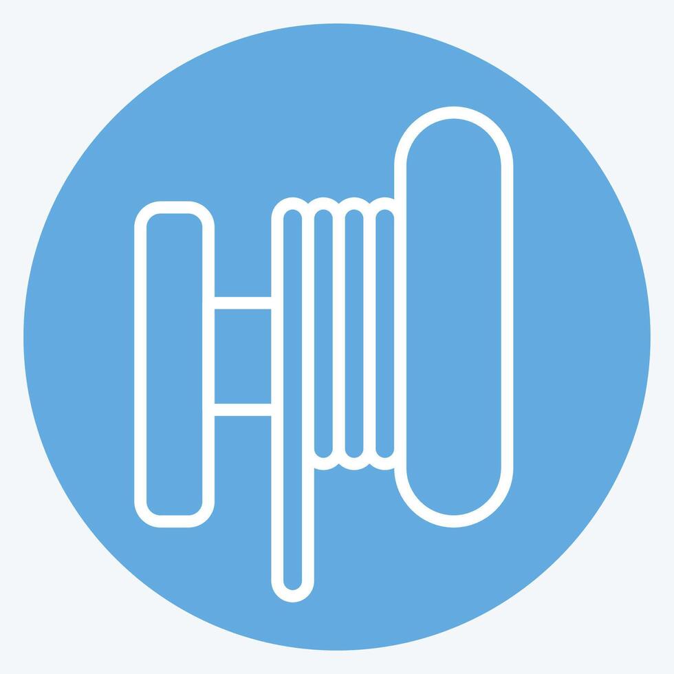 Icon Toil. related to Vape symbol. blue eyes style. design editable vector