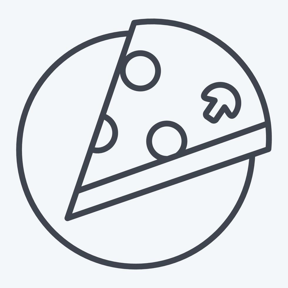 Icon Pizza. related to Restaurant symbol. line style. design editable vector