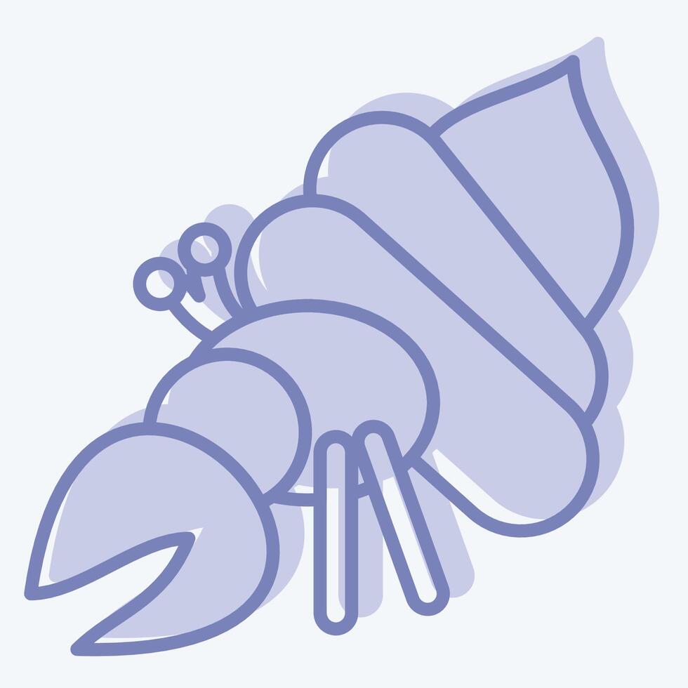 Icon Crab. related to Summer symbol. two tone style. design editable vector