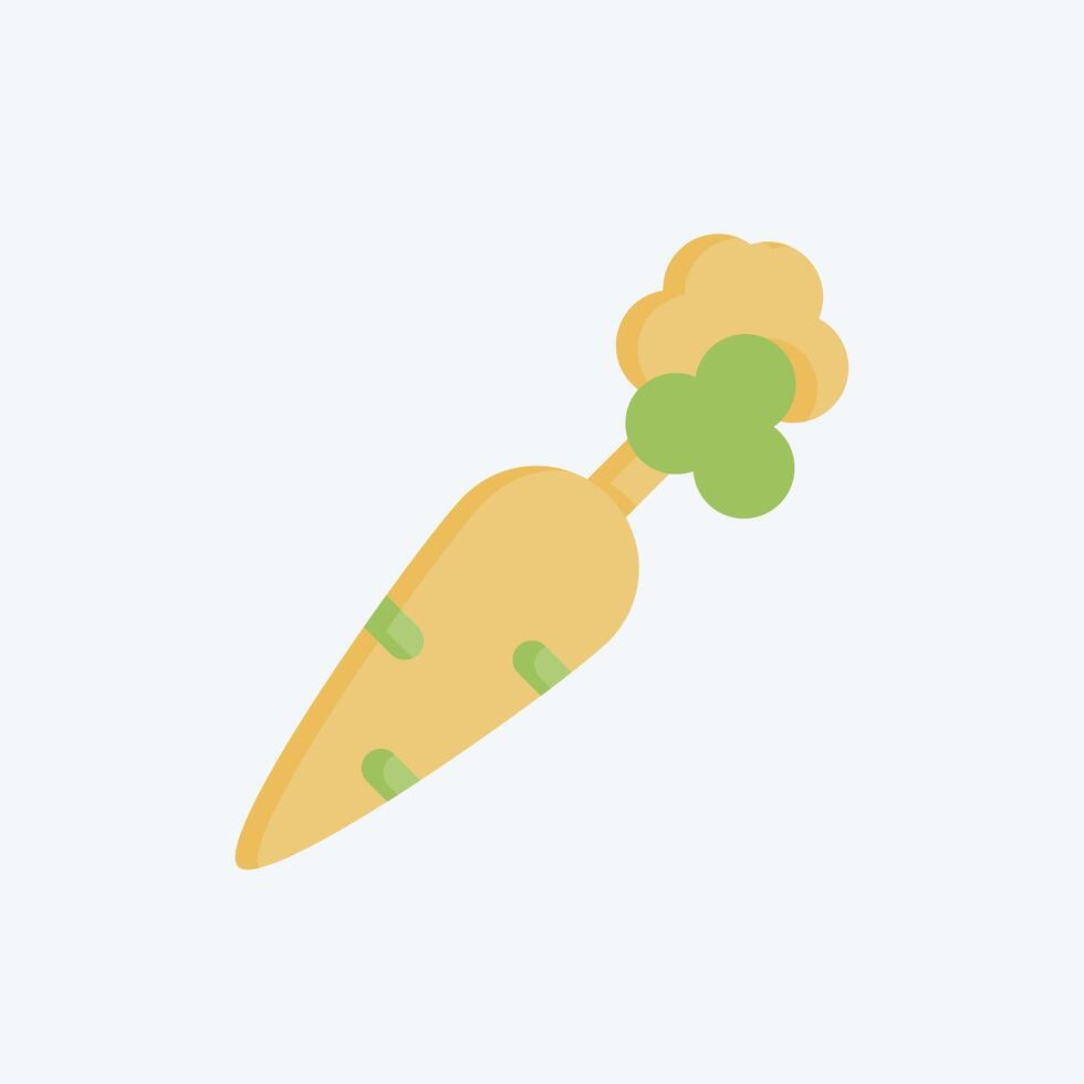 Icon Vegetarian Food. related to Restaurant symbol. flat style. design editable vector