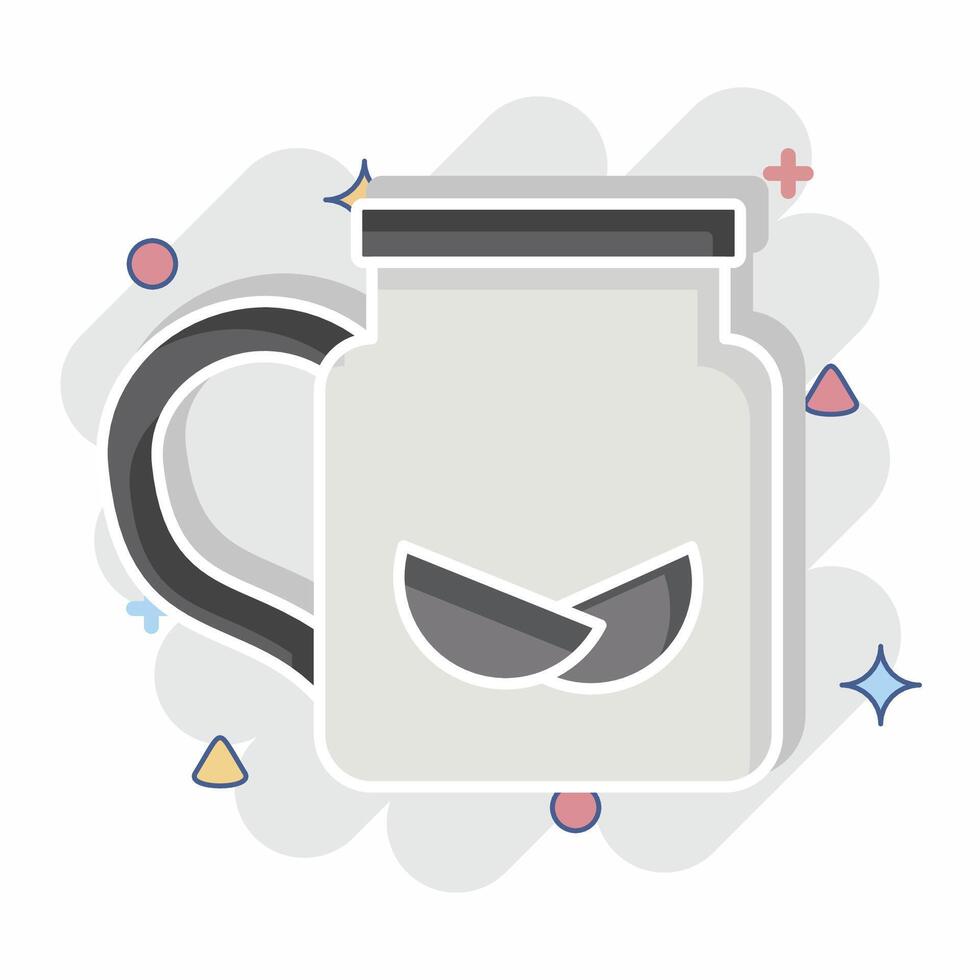 Icon Ice Cream. related to Summer symbol. comic style. design editable vector