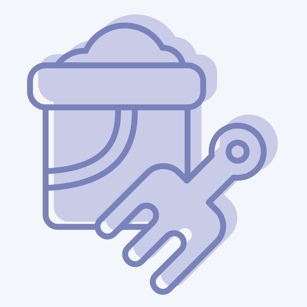 Icon Bucket. related to Summer symbol. two tone style. design editable vector