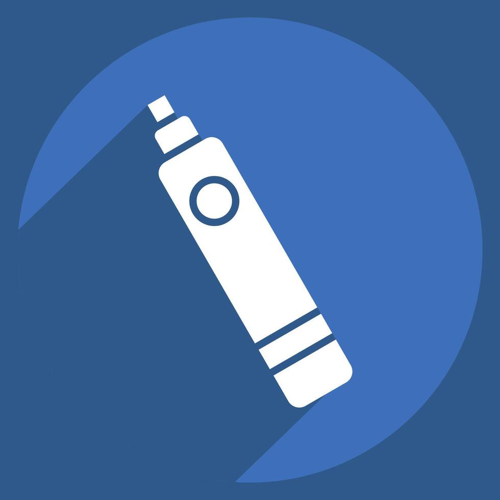 Icon Electronic Cigarette. related to Vape symbol. long shadow style. design editable vector