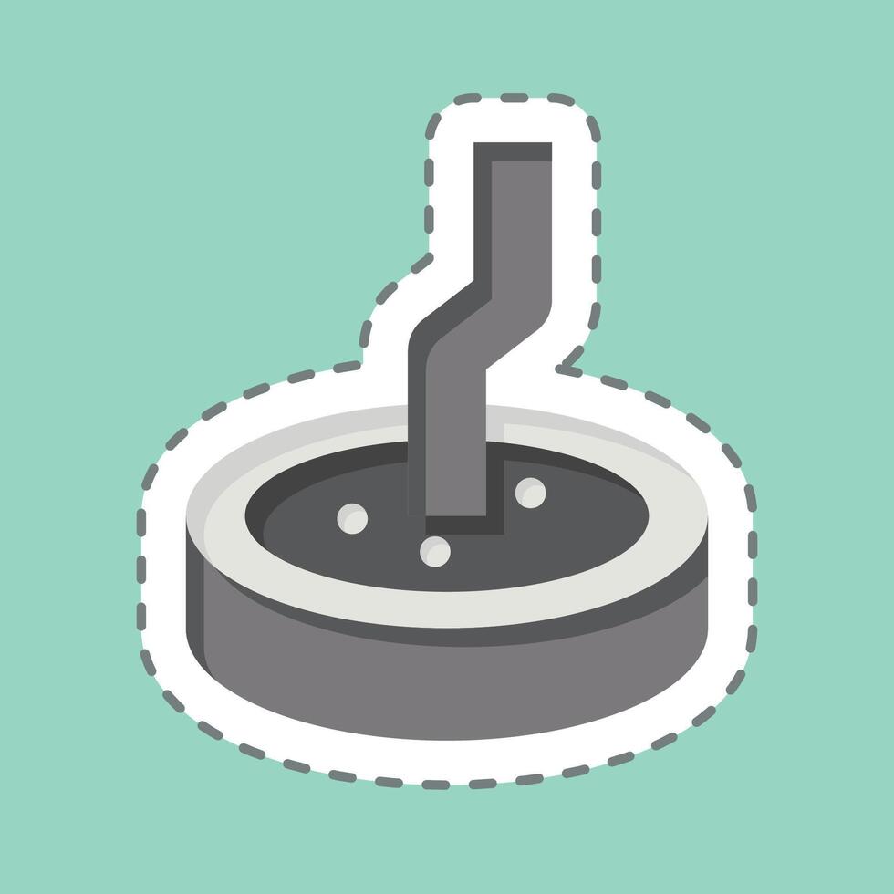 Sticker line cut Cigarette Stub. related to Smoking symbol. design editable vector