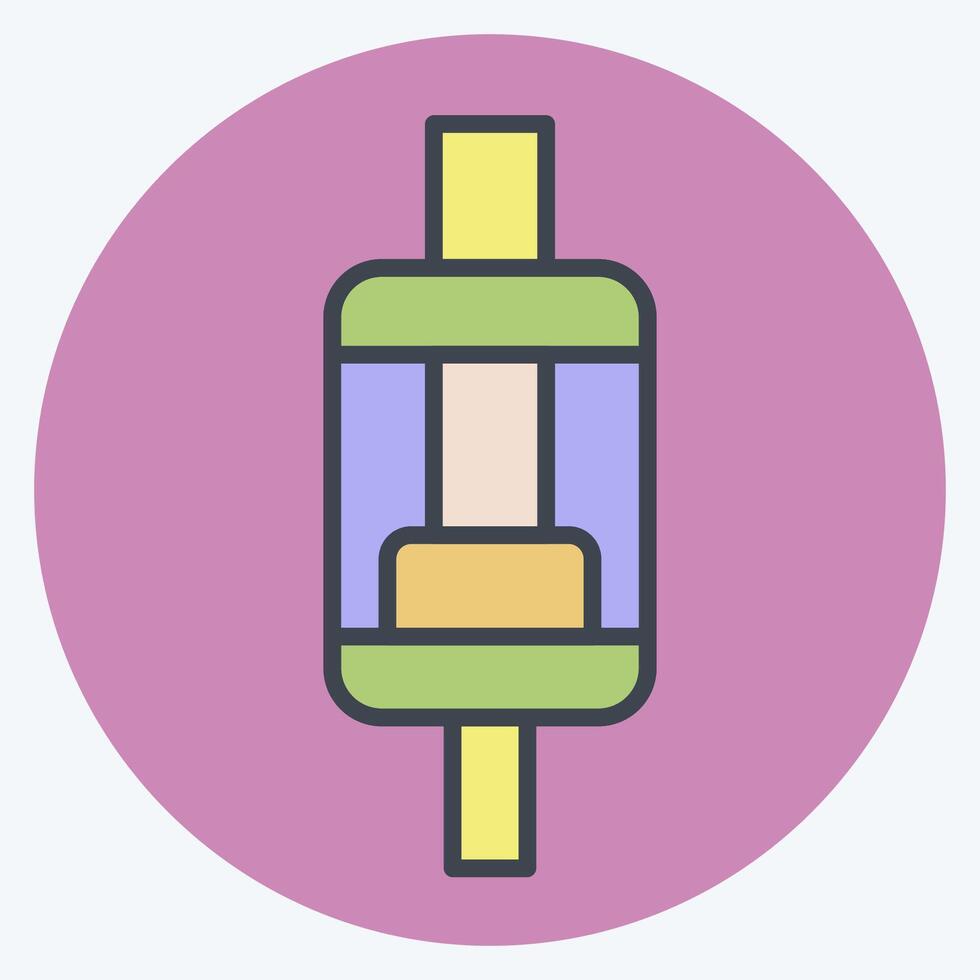 Icon Tank. related to Vape symbol. color mate style. design editable vector