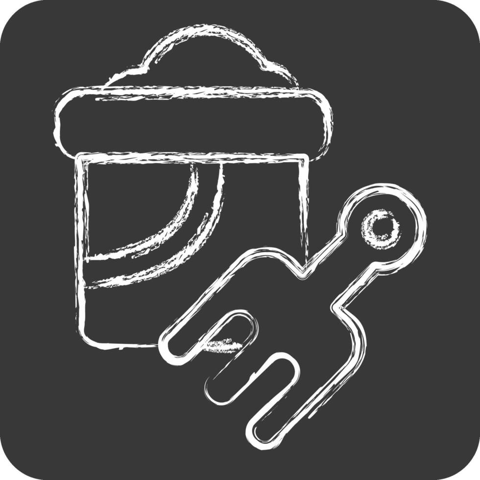 Icon Bucket. related to Summer symbol. chalk Style. design editable vector