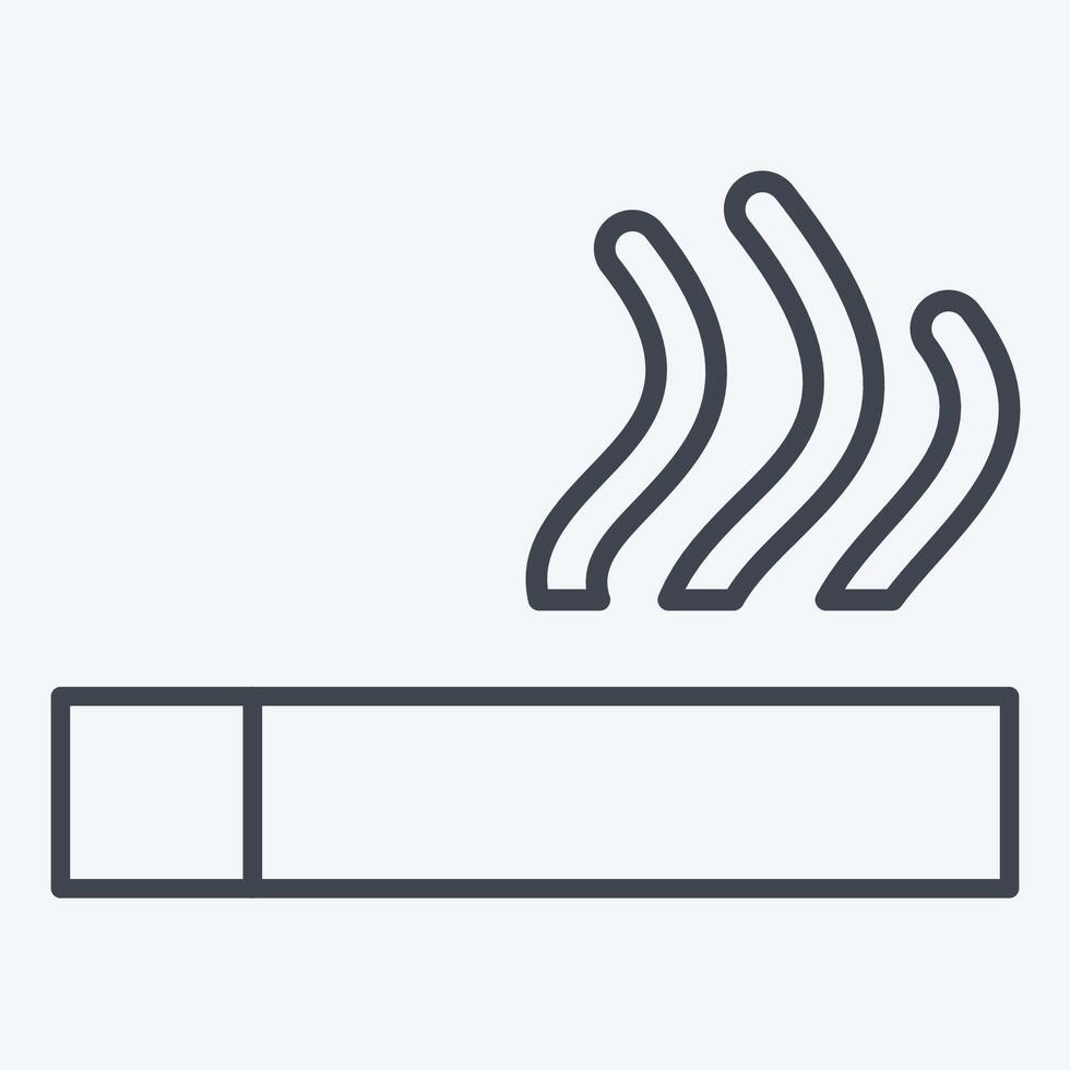 Icon Cigarette. related to Smoking symbol. line style. design editable vector