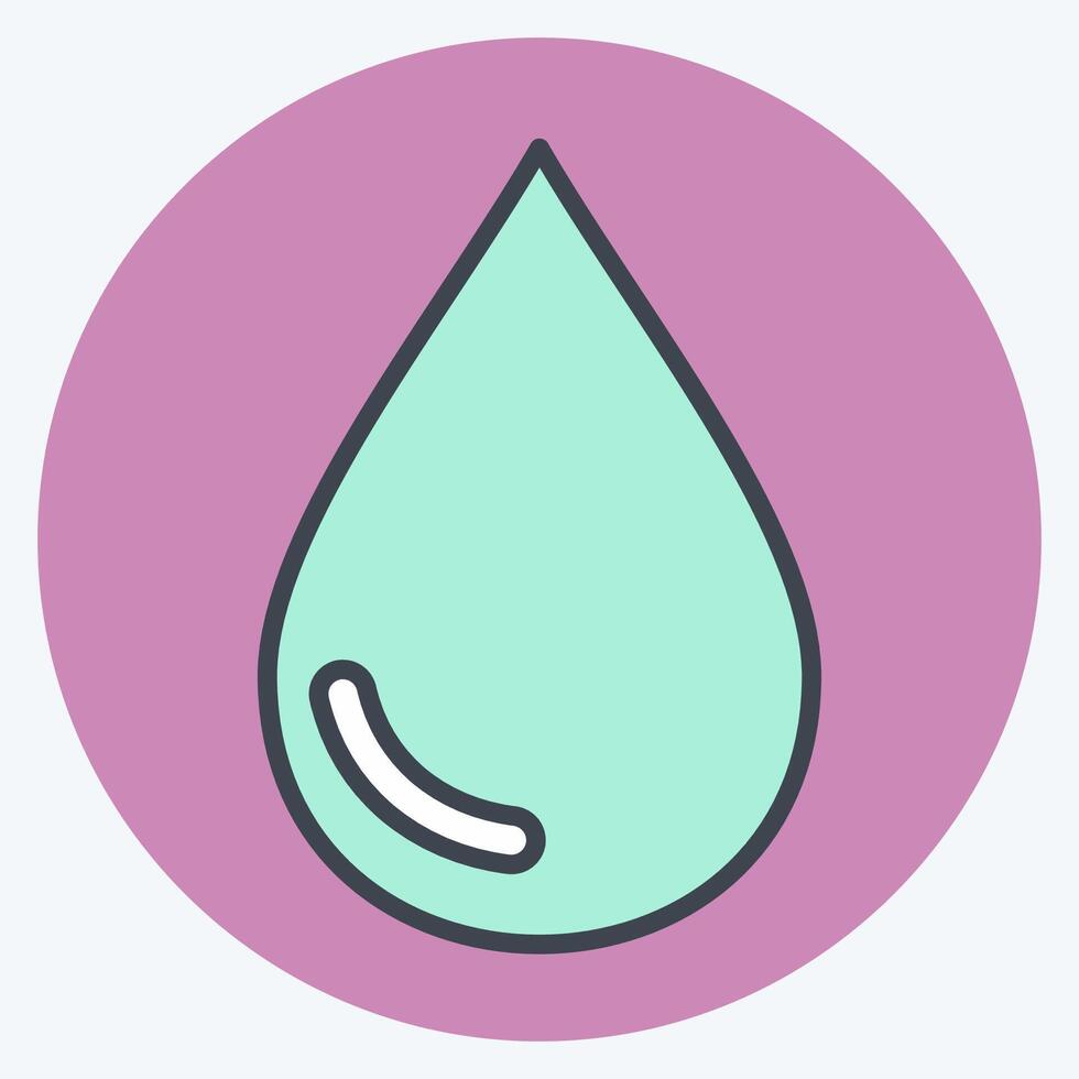 Icon Liquid. related to Vape symbol. color mate style. design editable vector