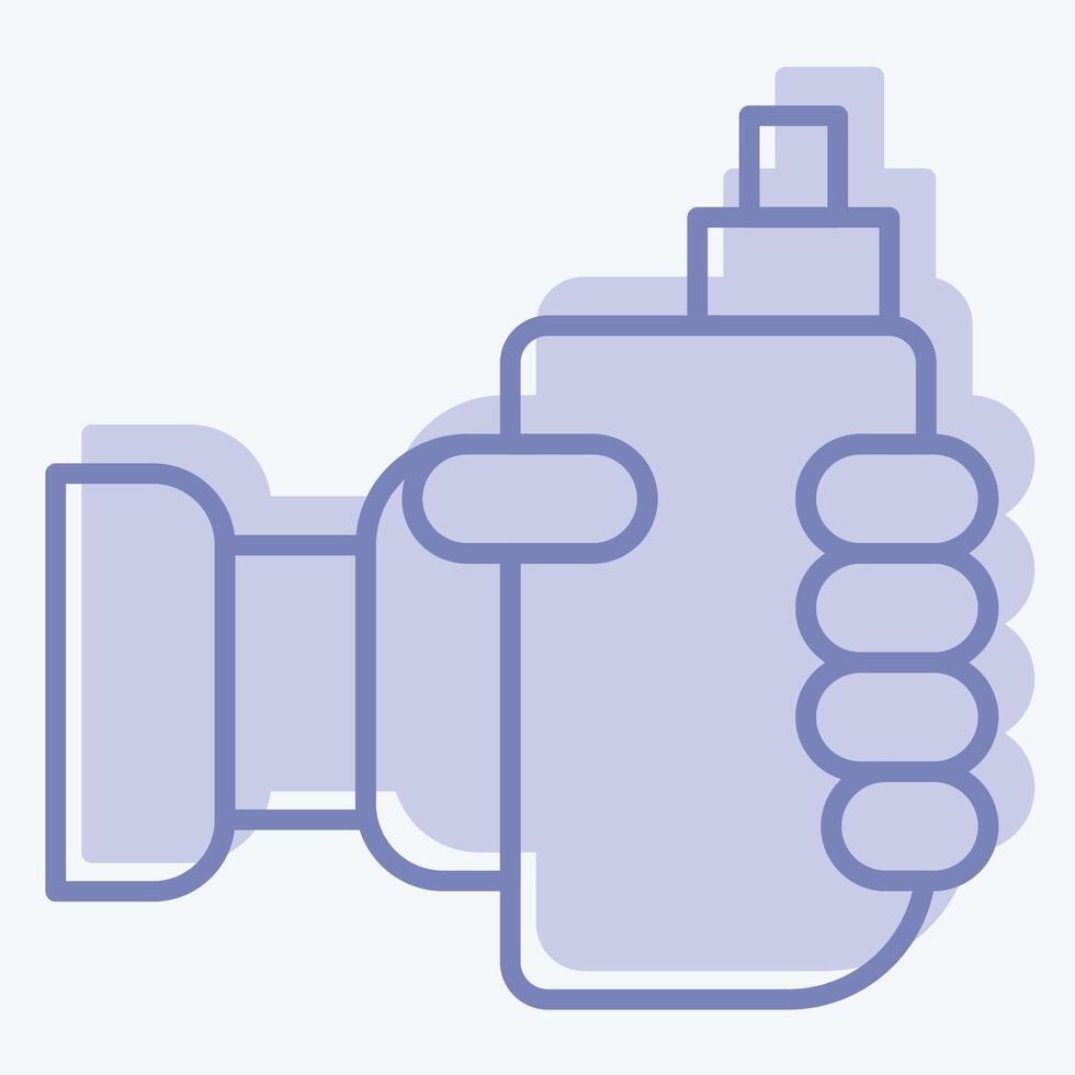 Icon Vaping. related to Vape symbol. two tone style. design editable vector