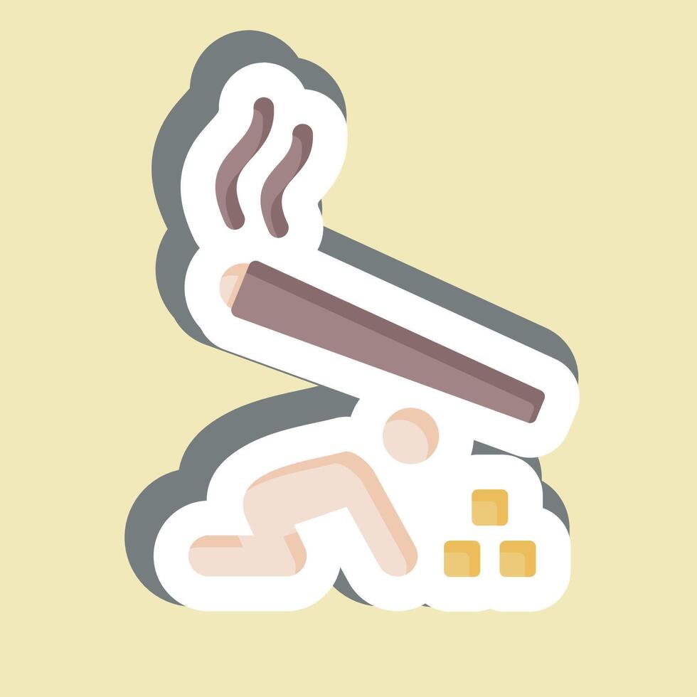 Sticker Passive Smoking. related to Smoking symbol. design editable vector
