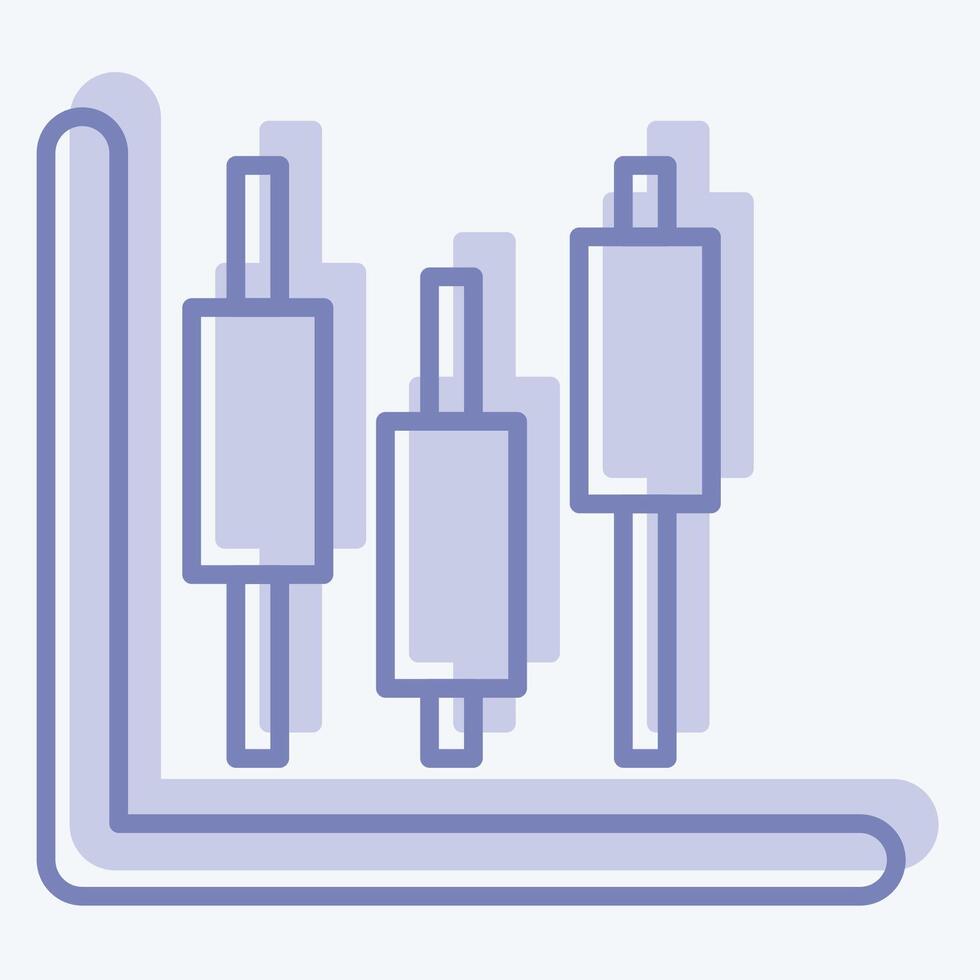 Icon Stock Invesment. related to Savings symbol. two tone style. design editable vector
