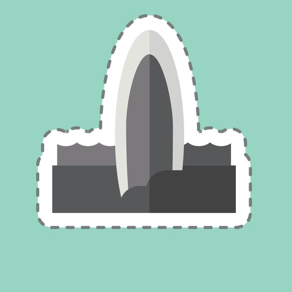 Sticker line cut Surfoad. related to Summer symbol. design editable vector