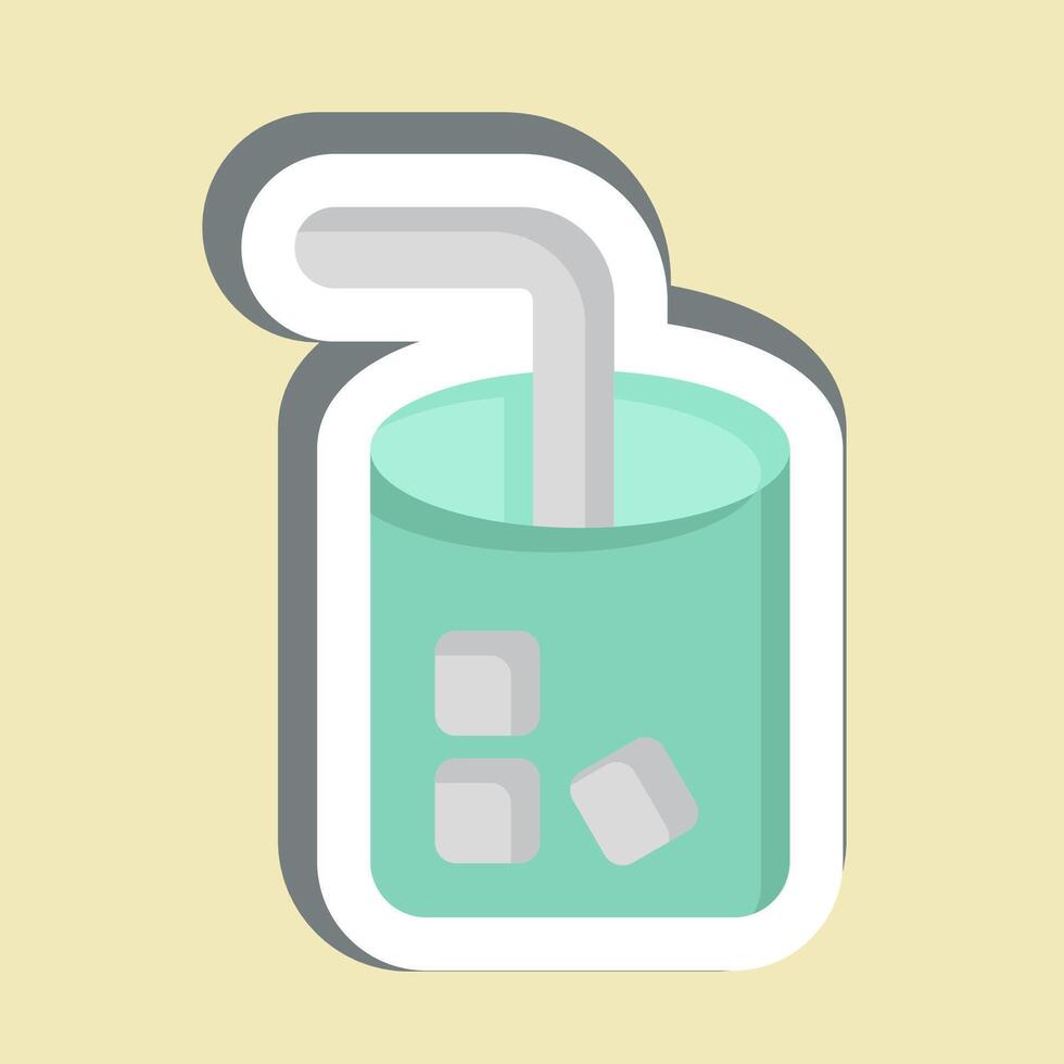Sticker Drink. related to Travel symbol. design editable vector