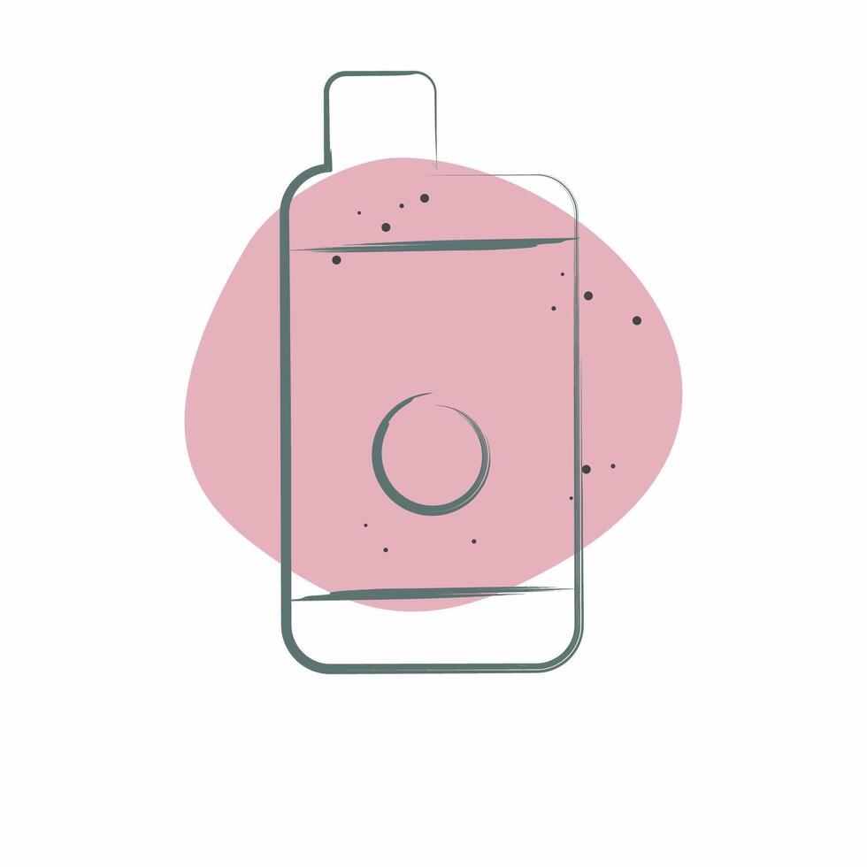 Icon Disposable Vape. related to Vape symbol. Color Spot Style. design editable vector
