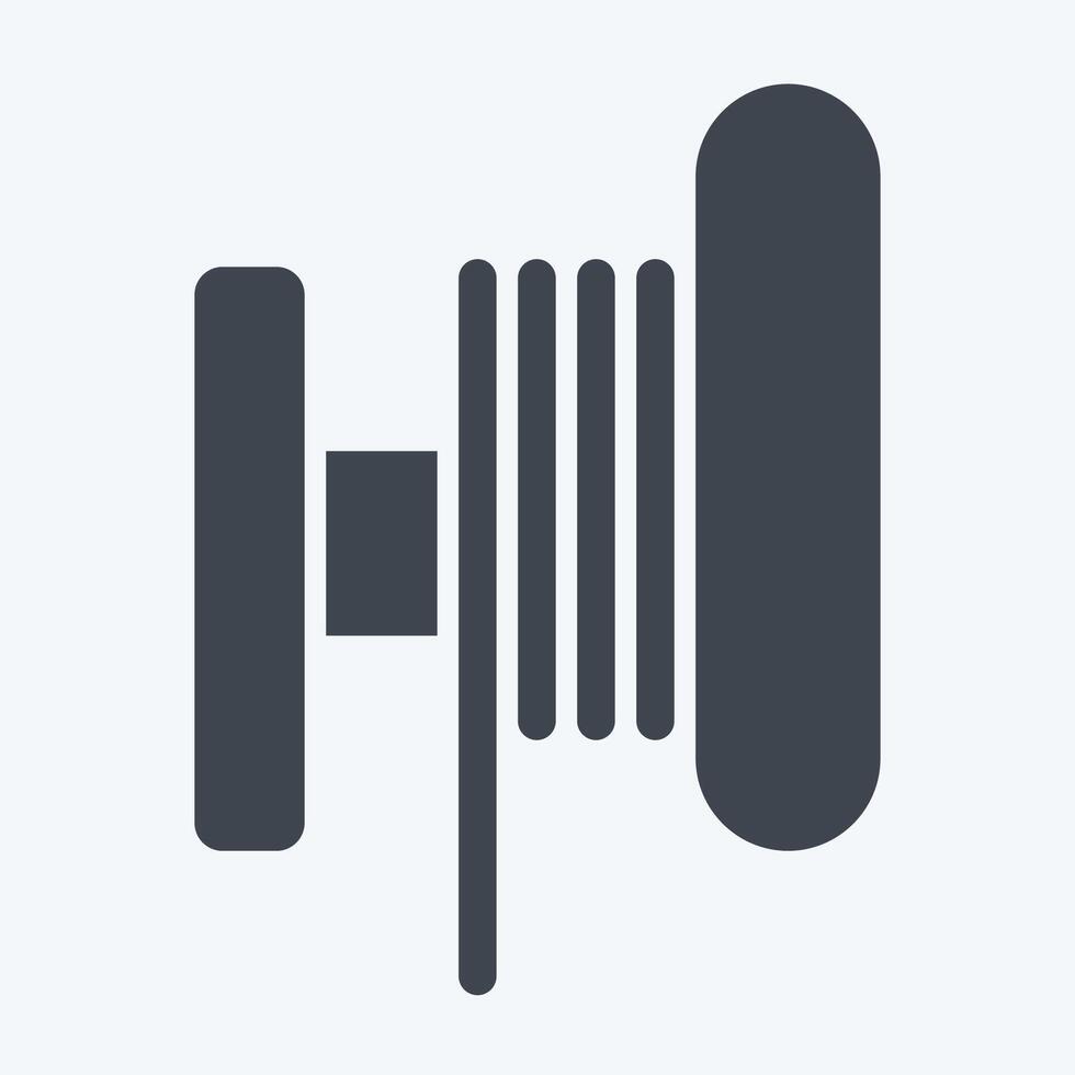 Icon Toil. related to Vape symbol. glyph style. design editable vector