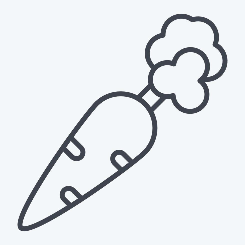 Icon Vegetarian Food. related to Restaurant symbol. line style. design editable vector