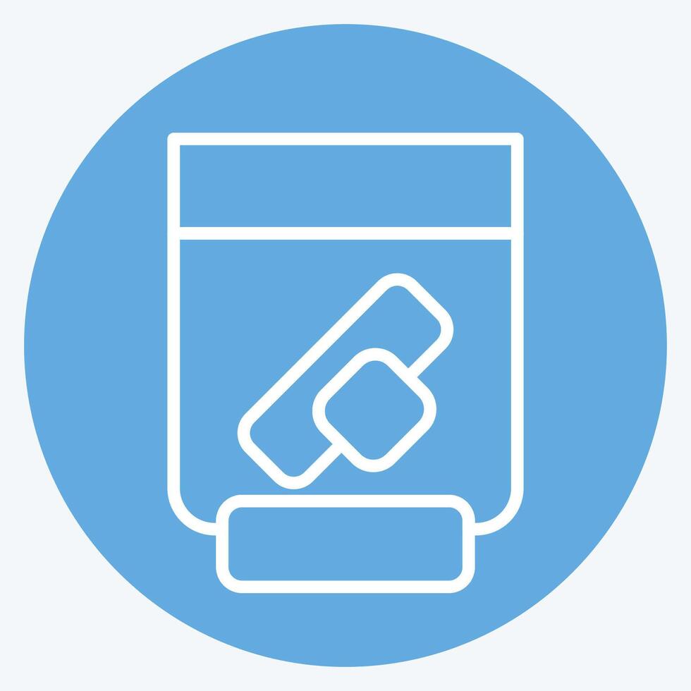 Icon Dentures. related to Retirement symbol. blue eyes style. design editable vector
