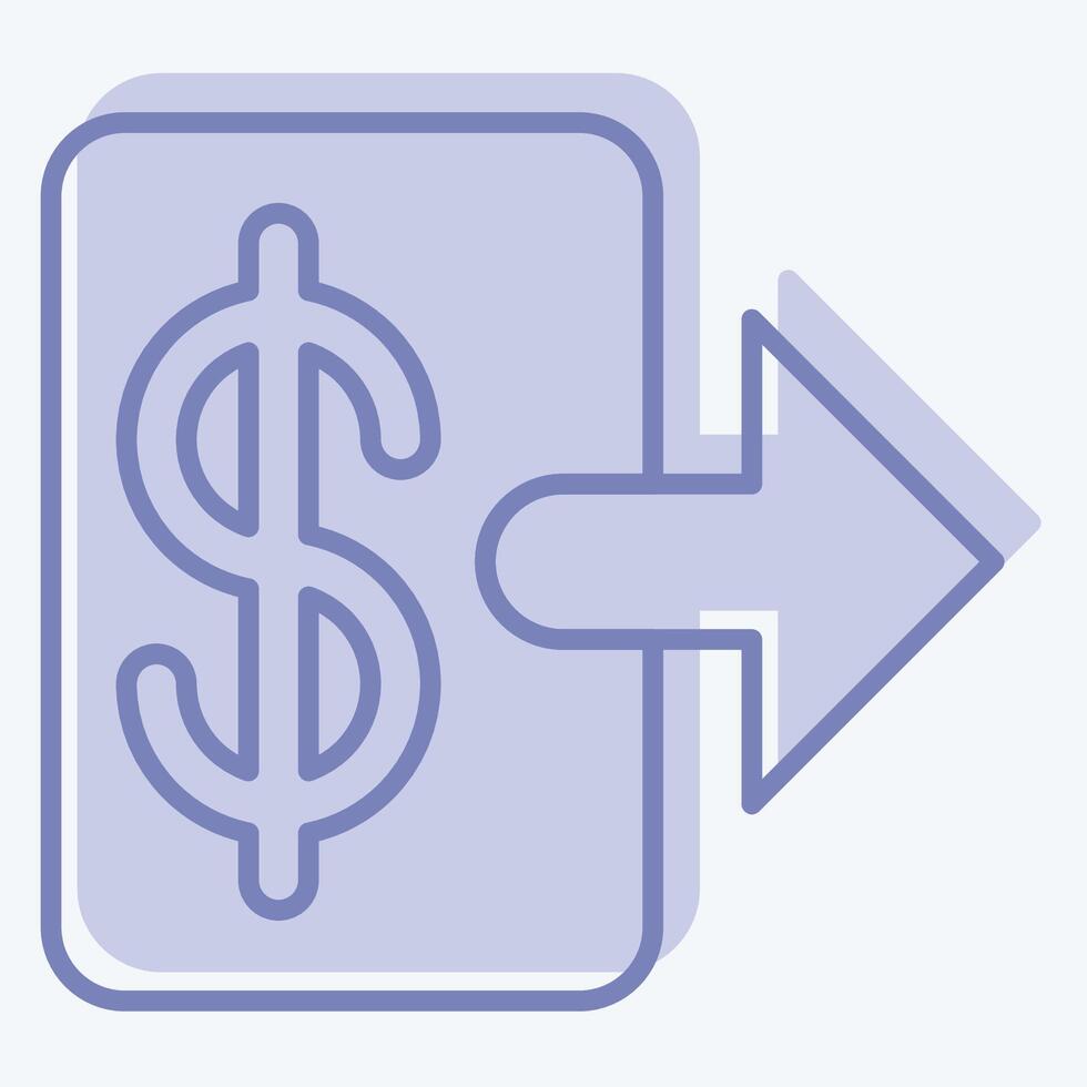 Icon Withdraw Money. related to Savings symbol. two tone style. design editable vector