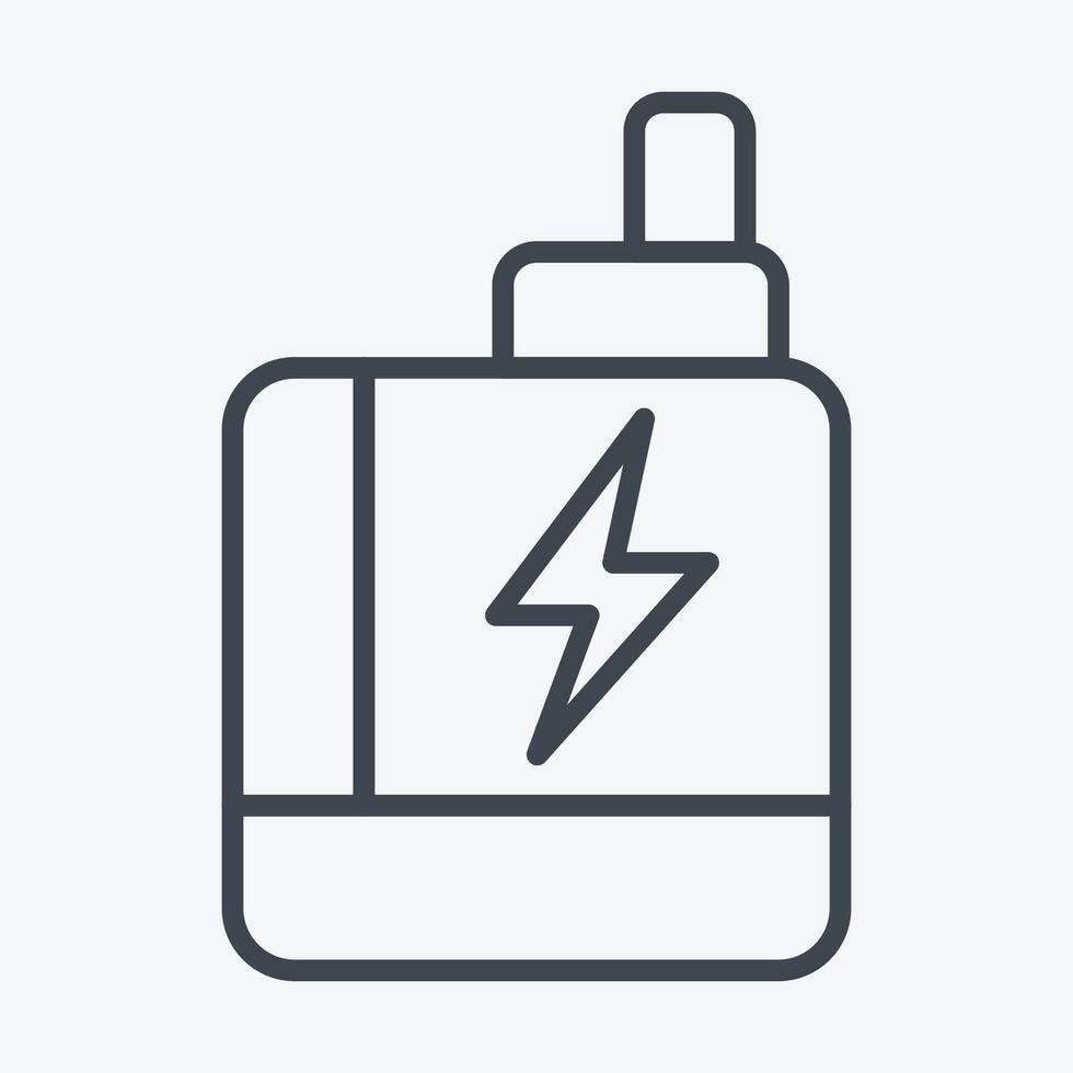 Icon Vape. related to Smoking symbol. line style. design editable vector