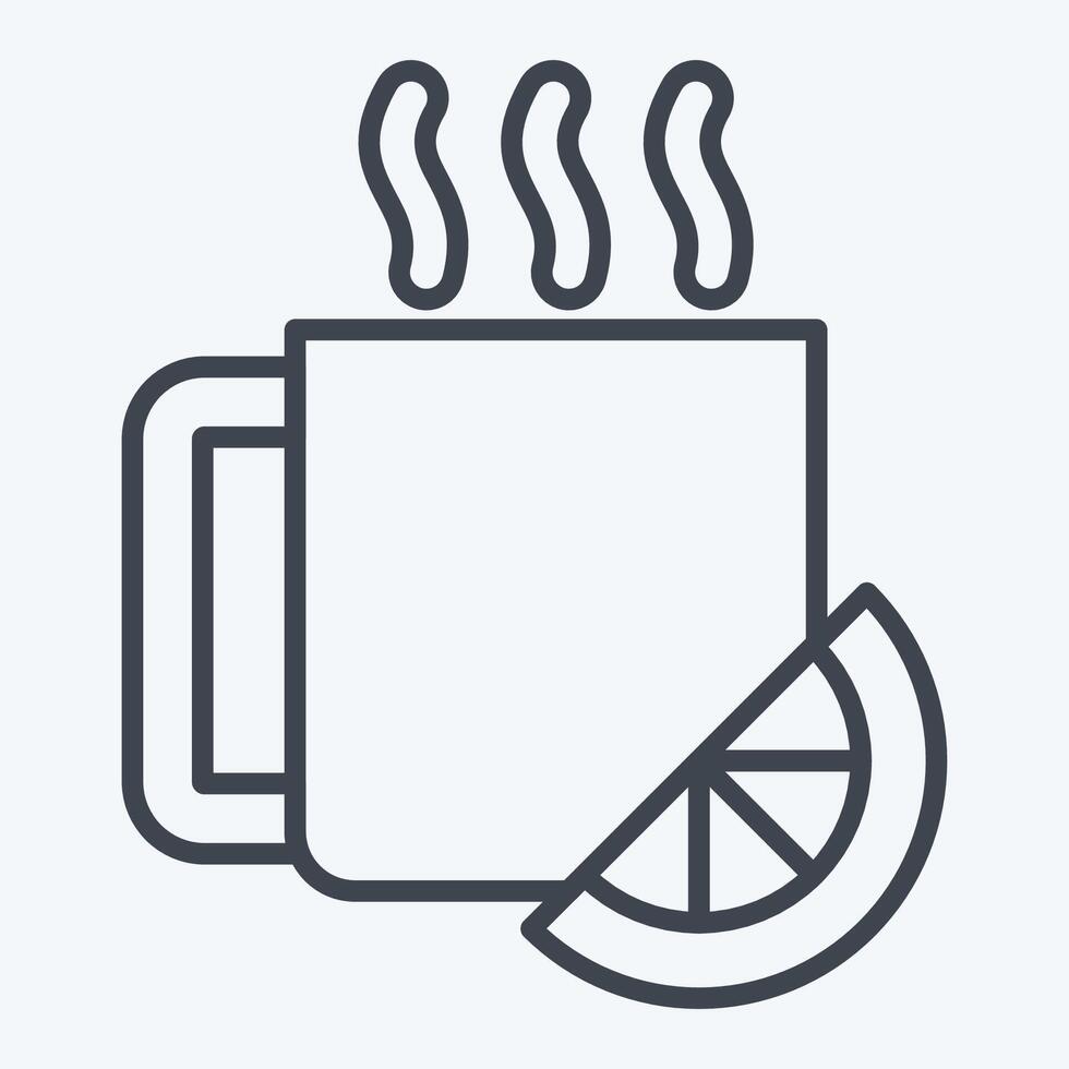 Icon Hot Drinks. related to Restaurant symbol. line style. design editable vector