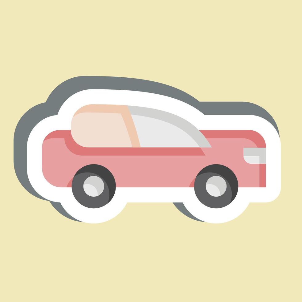 Sticker Car. related to Parking symbol. design editable vector