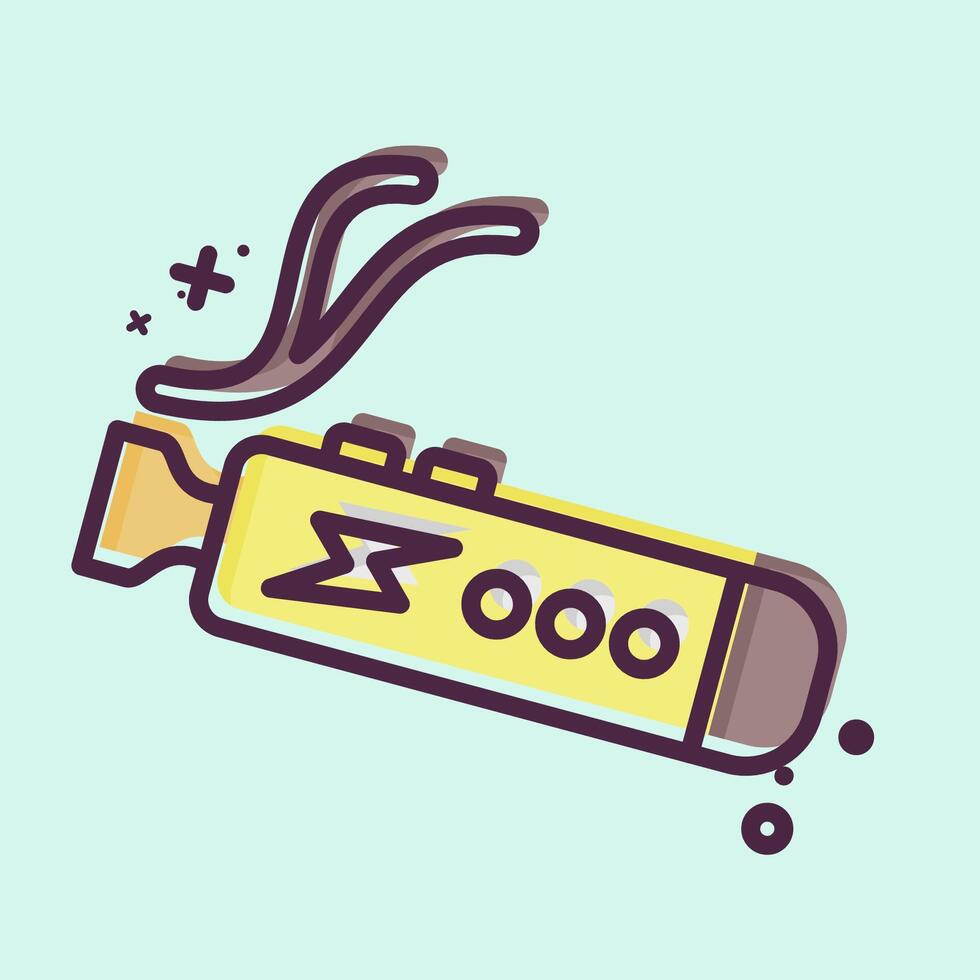 Icon Vape Pen. related to Smoking symbol. MBE style. design editable vector