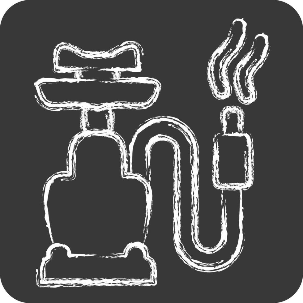 Icon Shisha. related to Smoking symbol. chalk Style. design editable vector