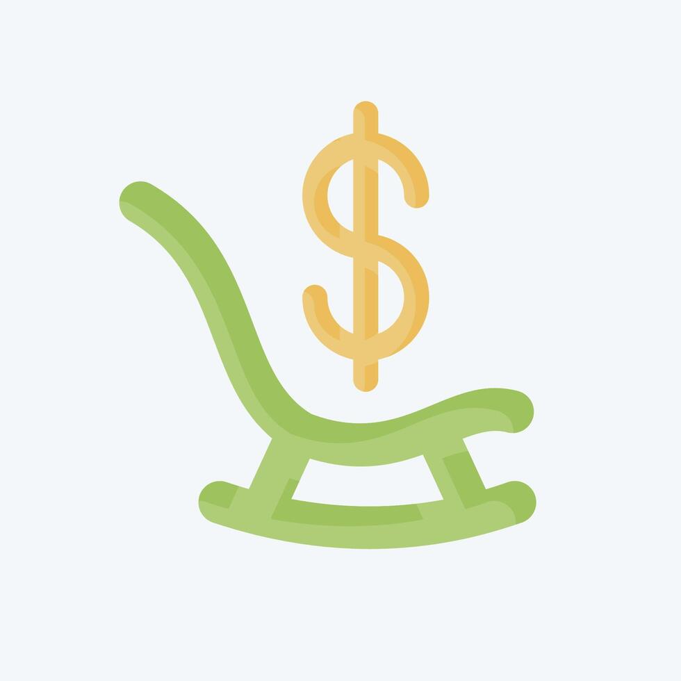 Icon Retirement Fund. related to Savings symbol. flat style. design editable vector