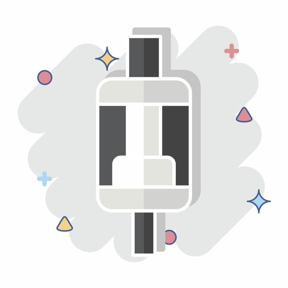 Icon Tank. related to Vape symbol. comic style. design editable vector