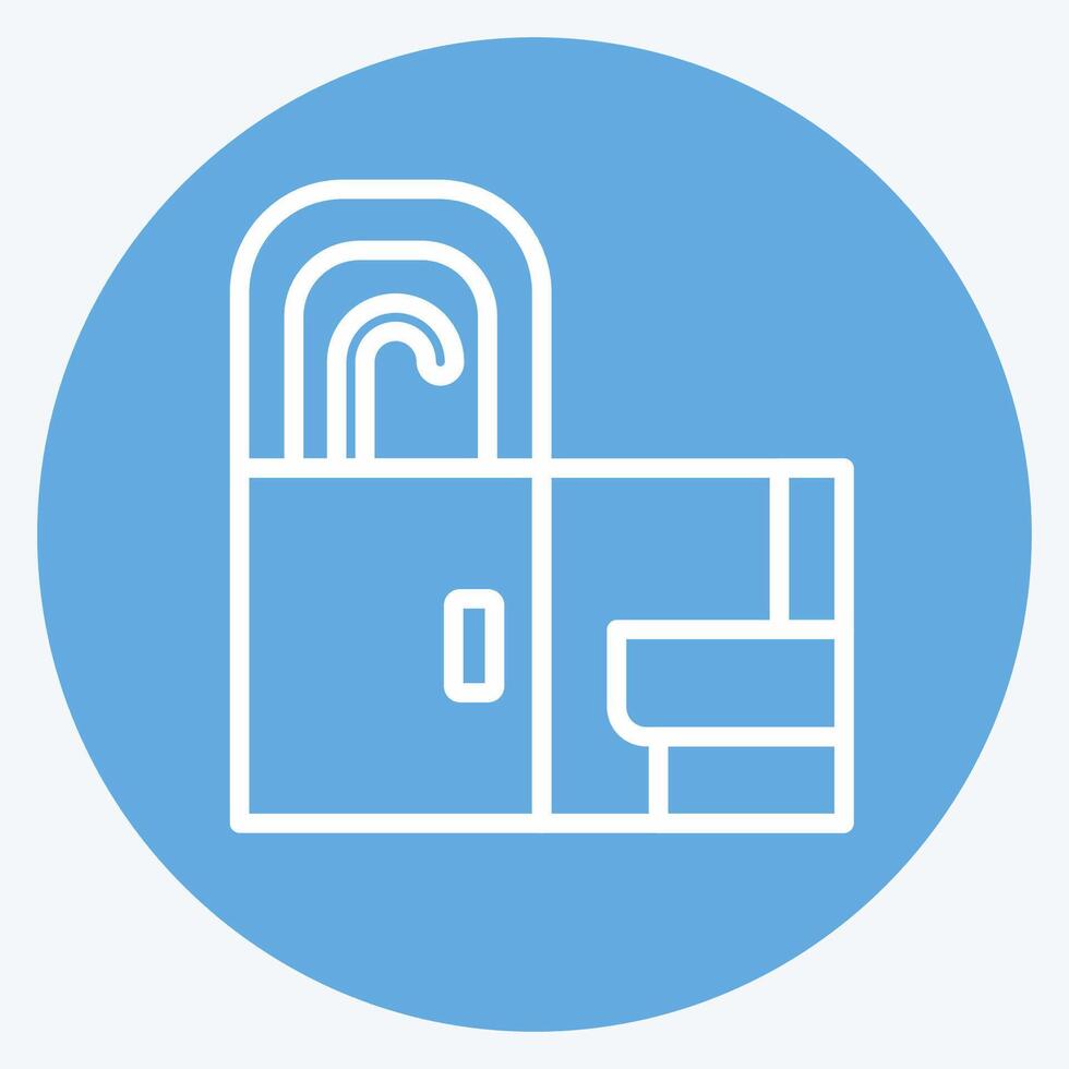 Icon Lavatory toilet. related to Travel symbol. blue eyes style. design editable vector