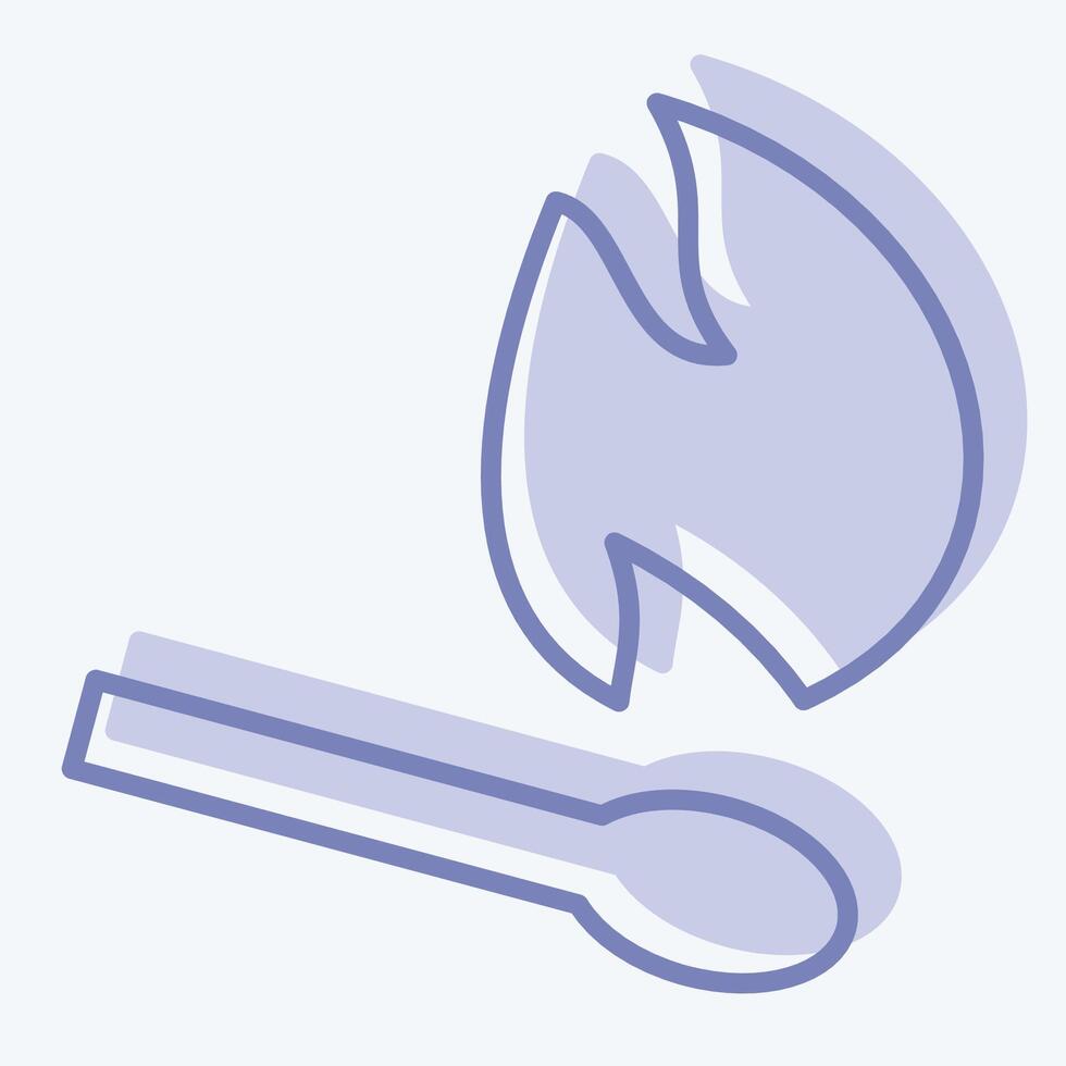 Icon Match. related to Smoking symbol. two tone style. design editable vector