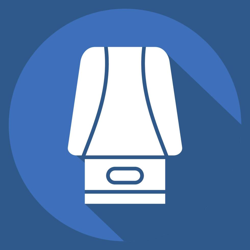 Icon Cartridge. related to Vape symbol. long shadow style. design editable 1 vector