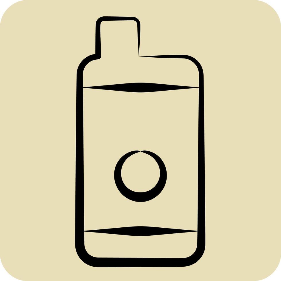 Icon Disposable Vape. related to Vape symbol. hand drawn style. design editable vector