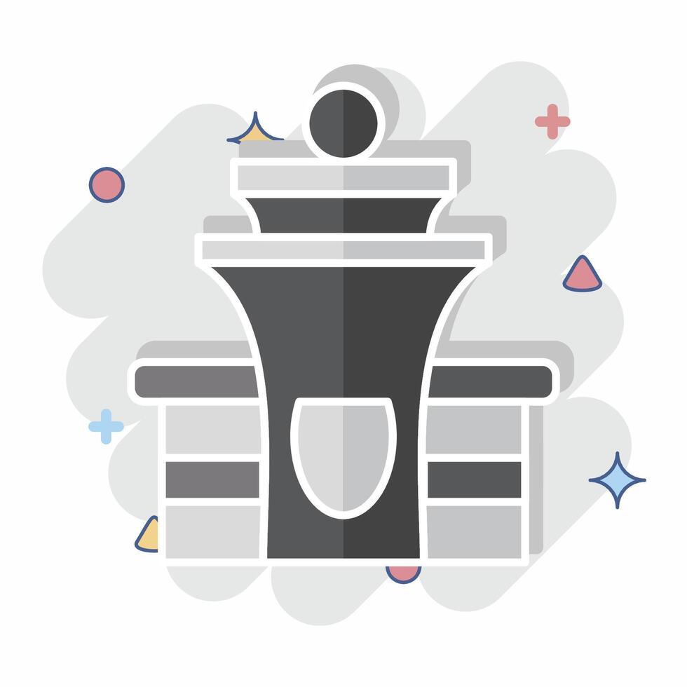 Icon Control Tower. related to Travel symbol. comic style. design editable vector