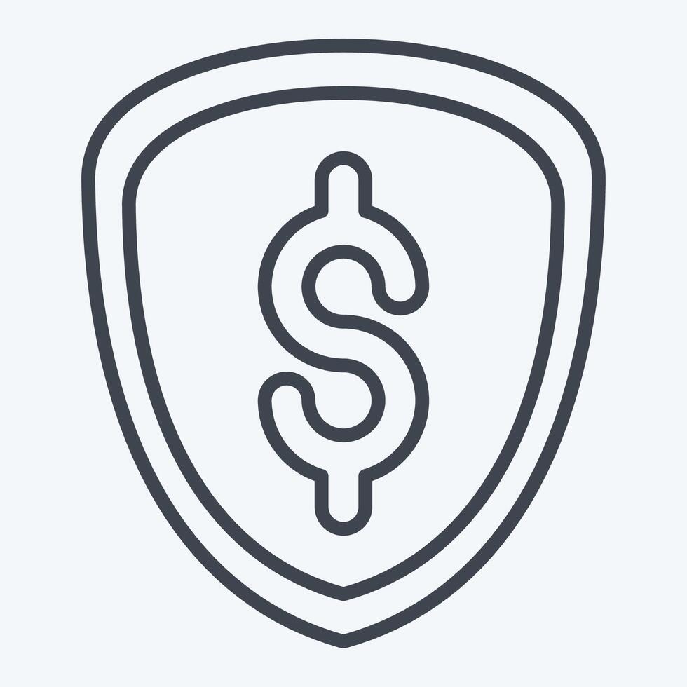 Icon Protection. related to Retirement symbol. line style. design editable vector
