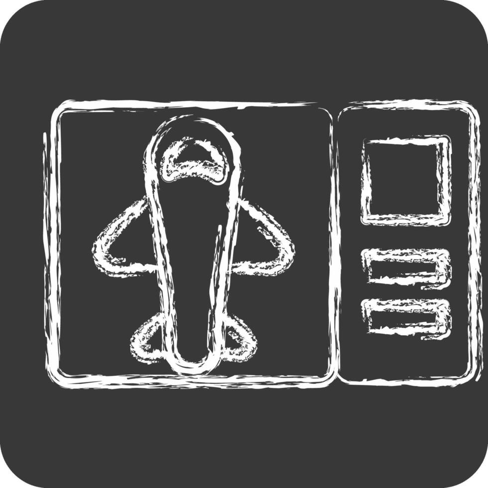 Icon Ticket. related to Travel symbol. chalk Style. design editable vector