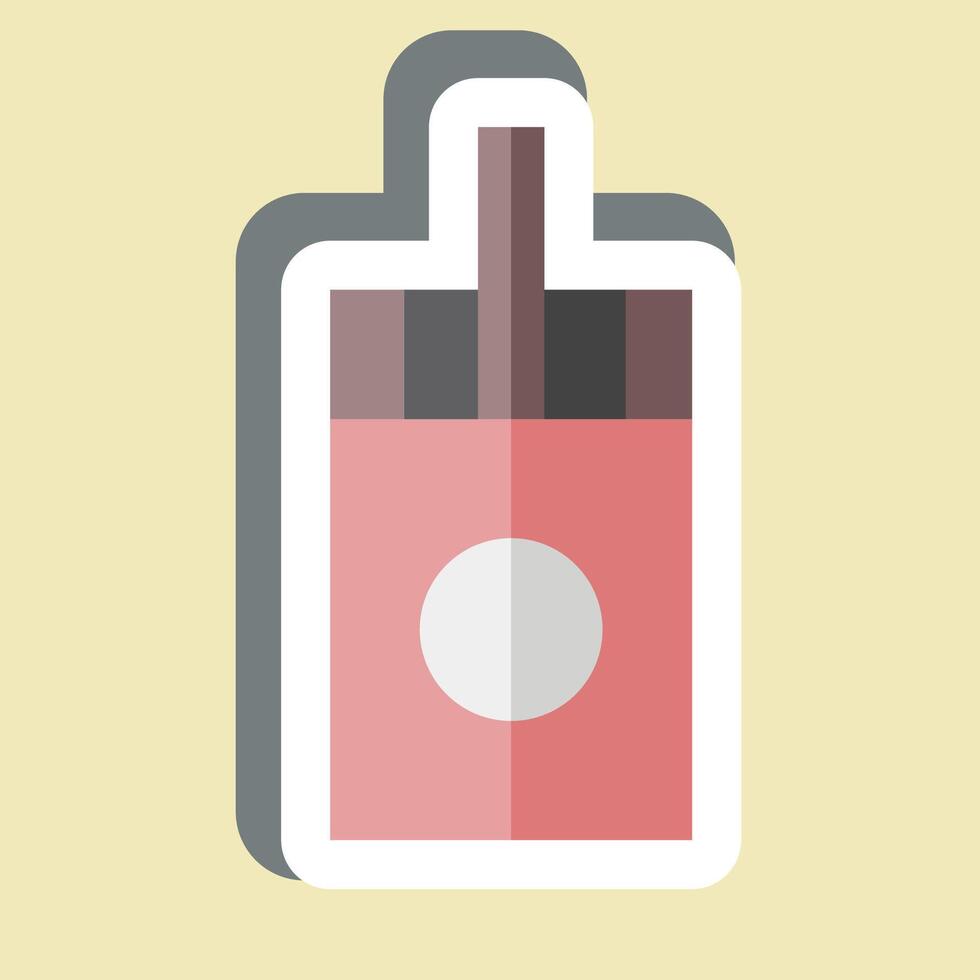 Sticker Sticks. related to Vape symbol. design editable vector