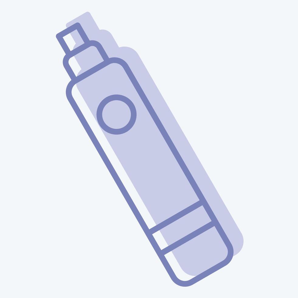 Icon Electronic Cigarette. related to Vape symbol. two tone style. design editable vector