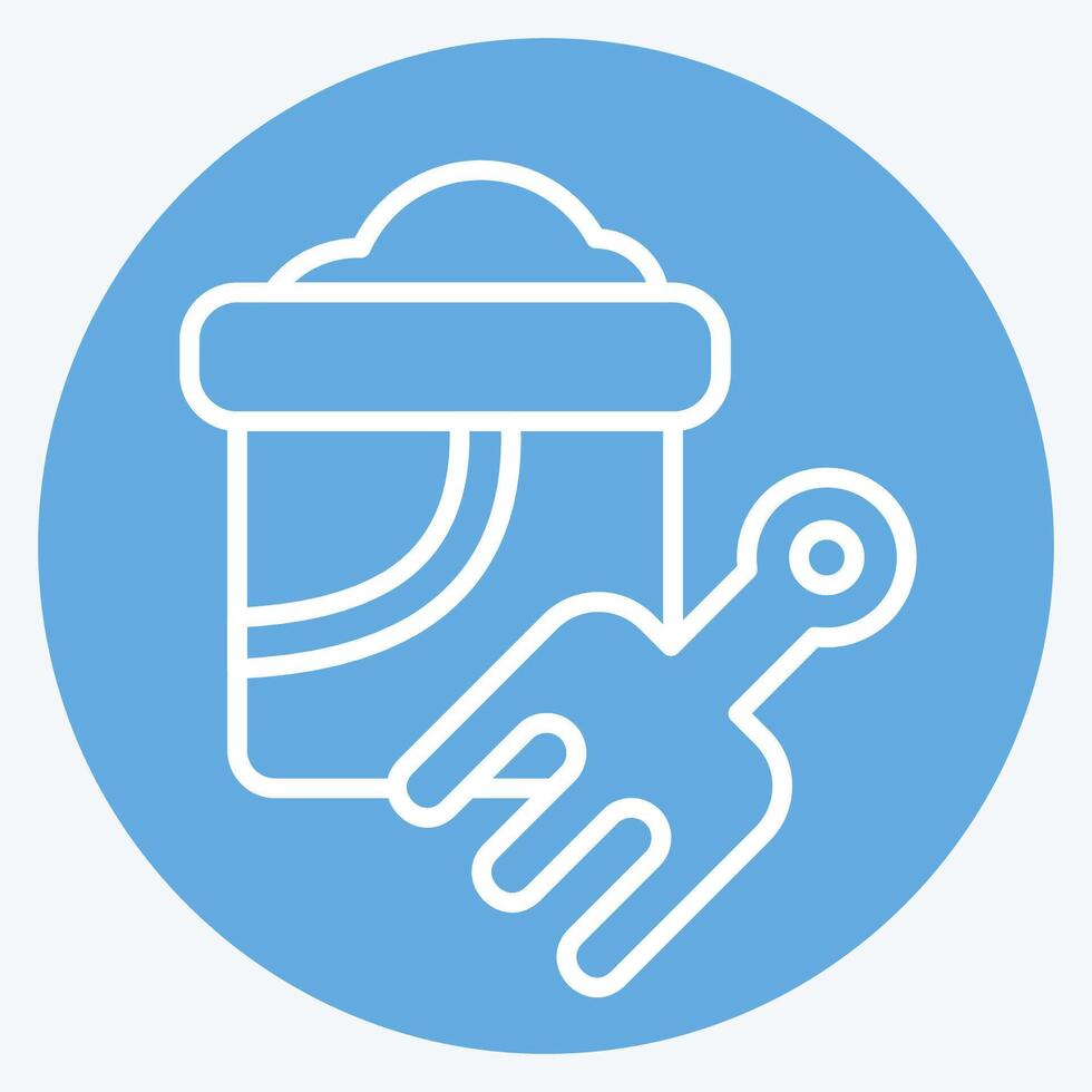 Icon Bucket. related to Summer symbol. blue eyes style. design editable vector