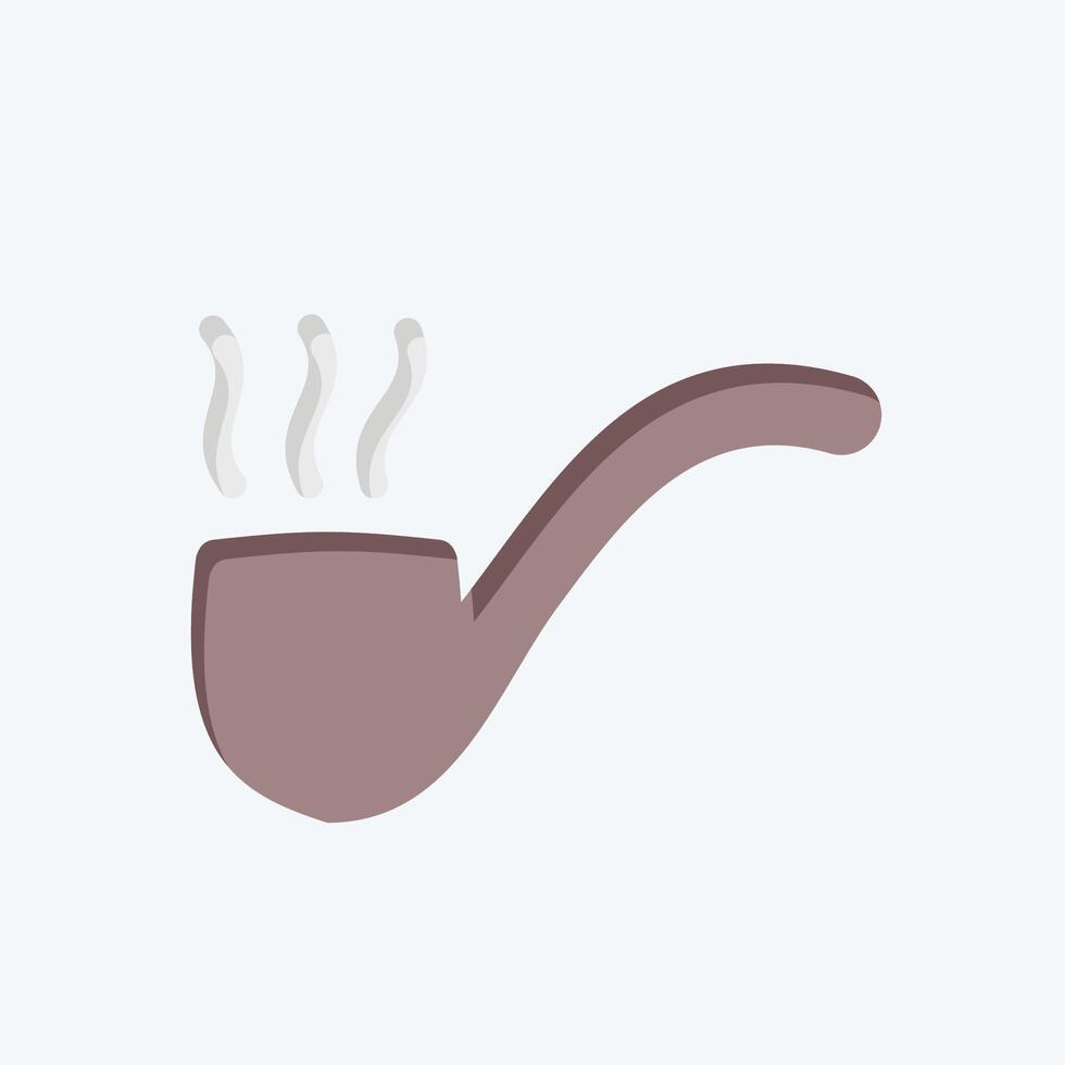 Icon Smoking Pipe. related to Retirement symbol. flat style. design editable vector