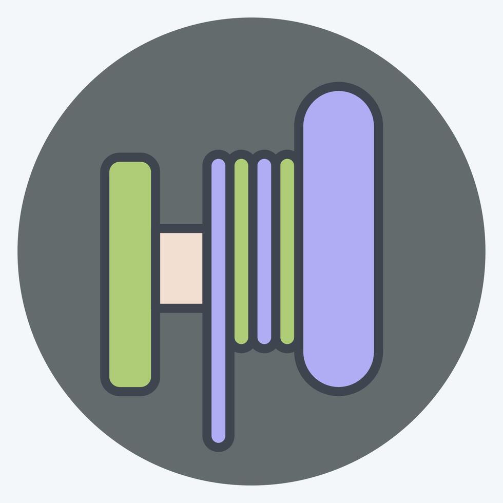 Icon Toil. related to Vape symbol. color mate style. design editable vector