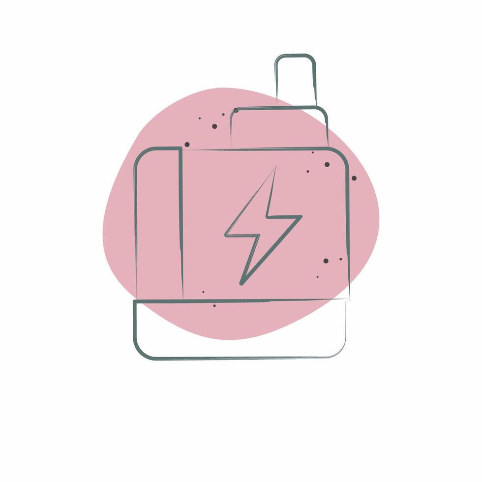 Icon Vape. related to Smoking symbol. Color Spot Style. design editable vector